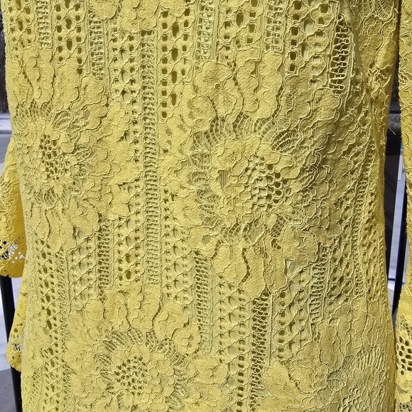 Sangria Yellow Lace Dress, size 10 EUC - Picture 12 of 14